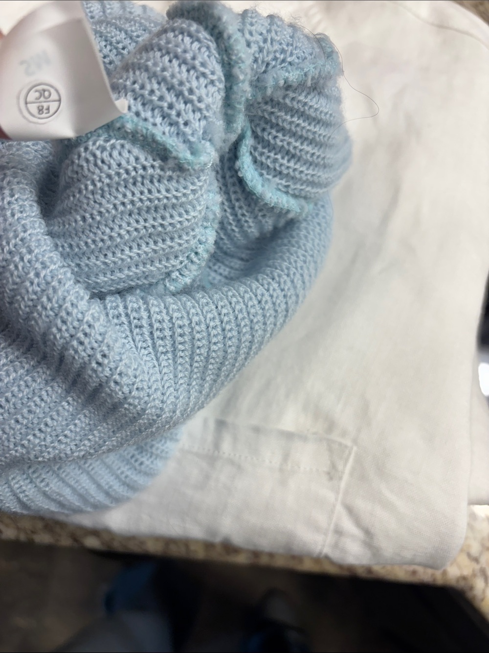Smartwool Patch Beanie Pale Blue Ribbed Cuff - Picture 6 of 7